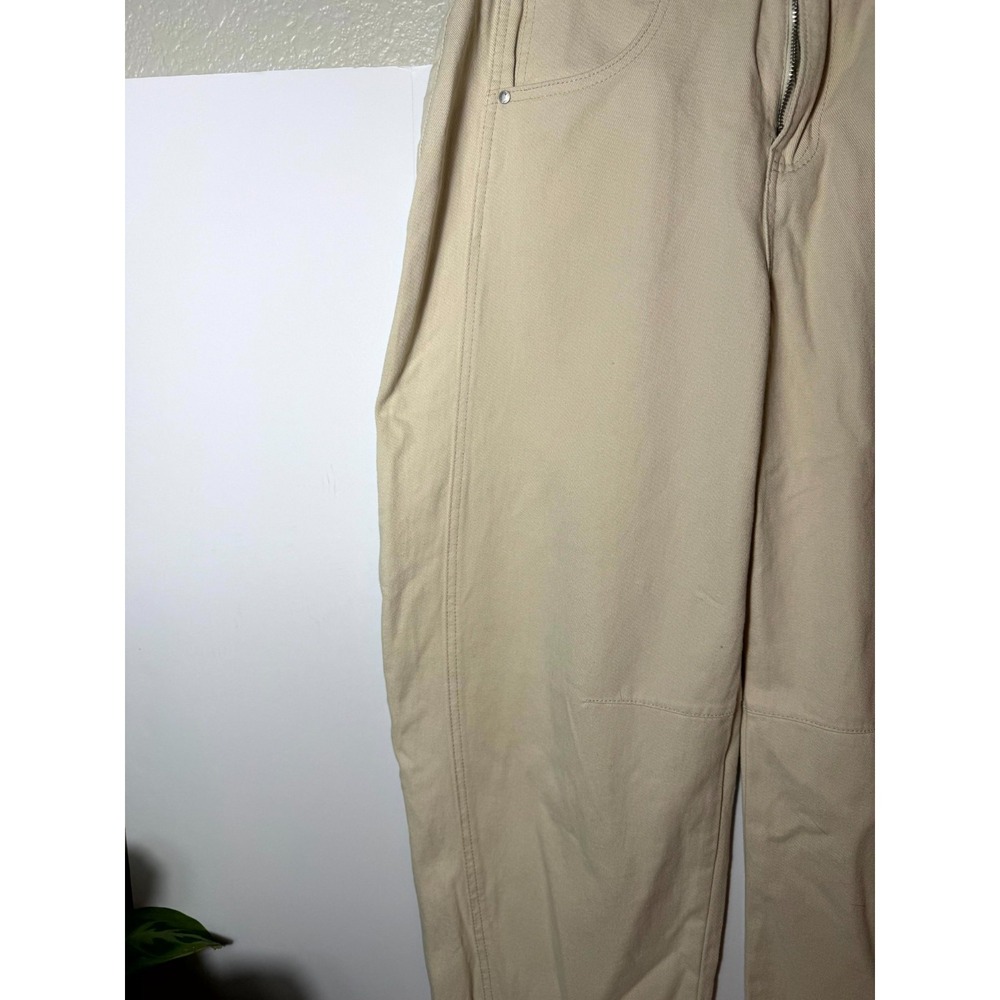 PTCL Cove Low Loose Jeans Womens 29 Beige Denim Cotton High Rise Barrel Leg - Picture 8 of 13